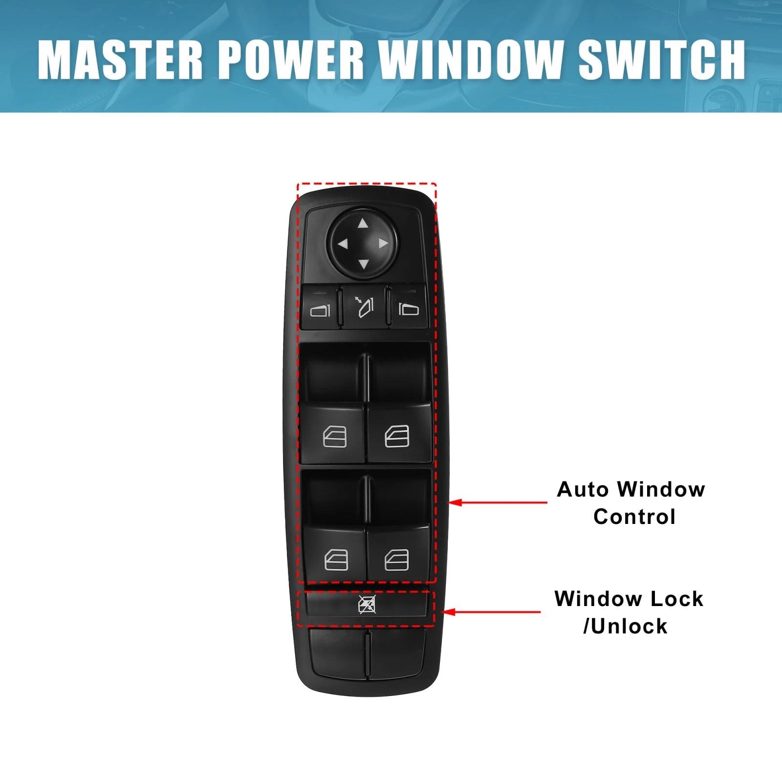 Power Window Control Switch Replacement for Mercedes Benz ML350 (2006–2015)