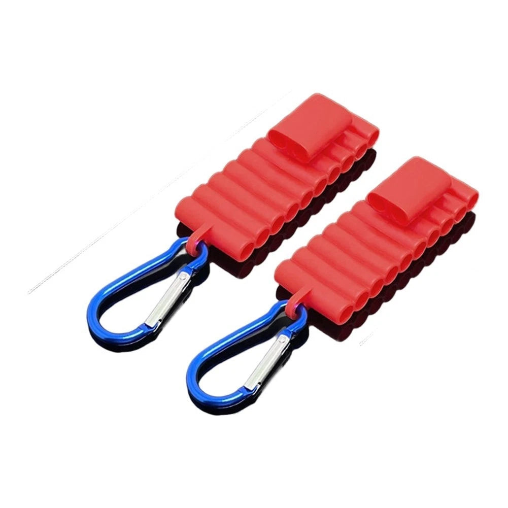 PVC Bit Organizer Strip 22 Holes with Carabiner for Tool Storage