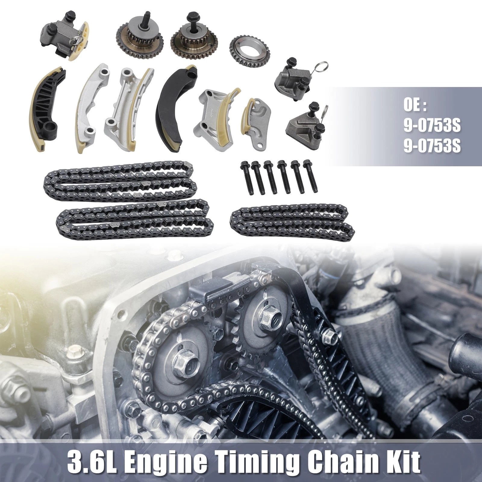 Timing Chain Kit Replacement for Buick Cadillac 3.0L 3.6L (2010–2019)