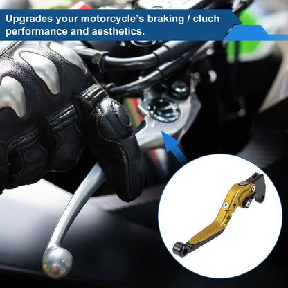 Adjustable Brake Clutch Levers for Yamaha MT125 (2014–2021) Gold Black