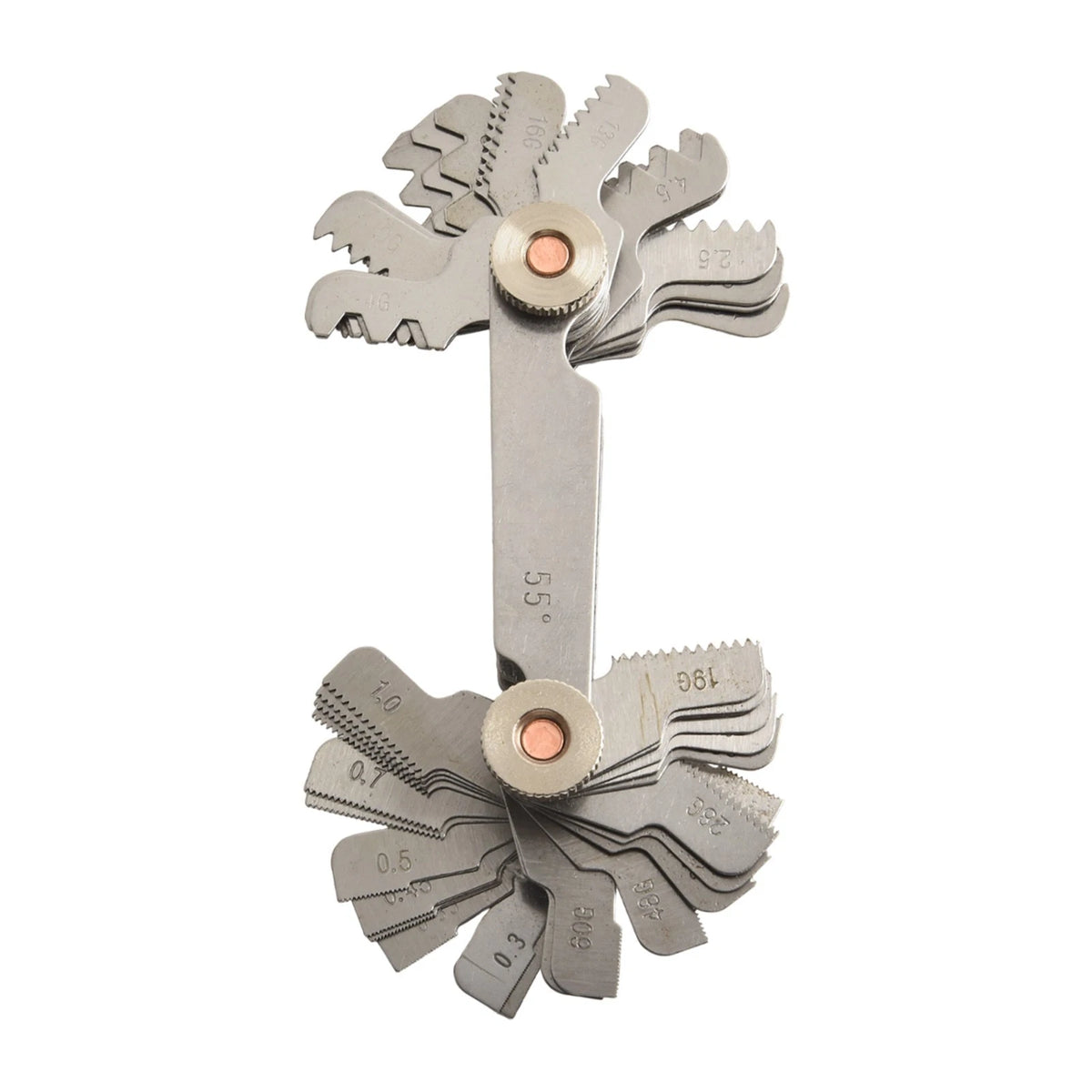 Compact Thread Pitch Gauge Tool for Inch Measurements