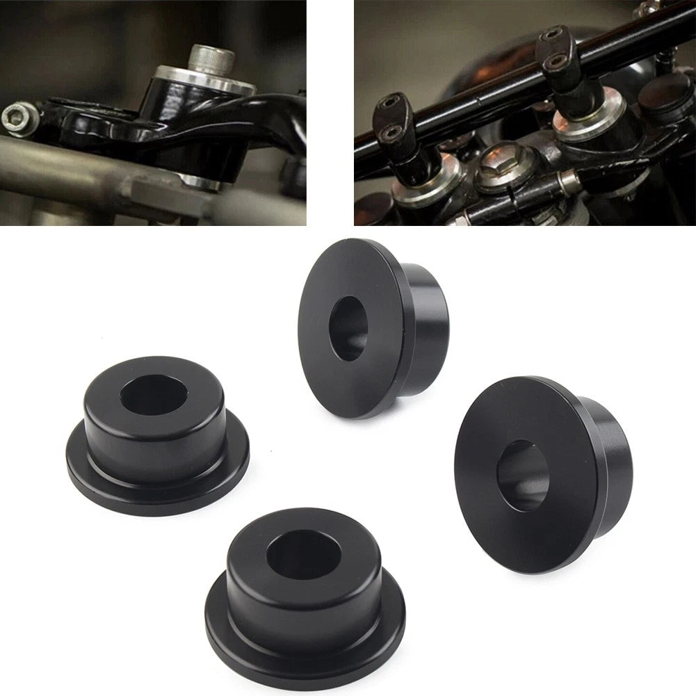 Handlebar Riser Bushings Mounts For Harley Dyna Wide Super Glide Softail Black