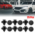 25 Pcs 8mm Hole Dia Plastic Rivet Push Clip for Nissan
