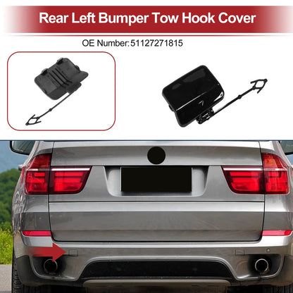 Tow Hook Cover Cap for BMW X5 E70 (2011–2013) No. 51127271815 Black