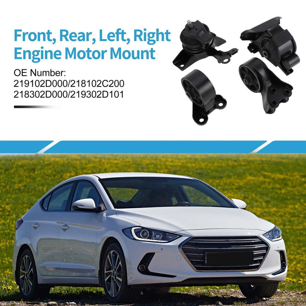 Engine Motor Trans Mount Set Replacement for Hyundai Elantra 2.0L (2001–2006)