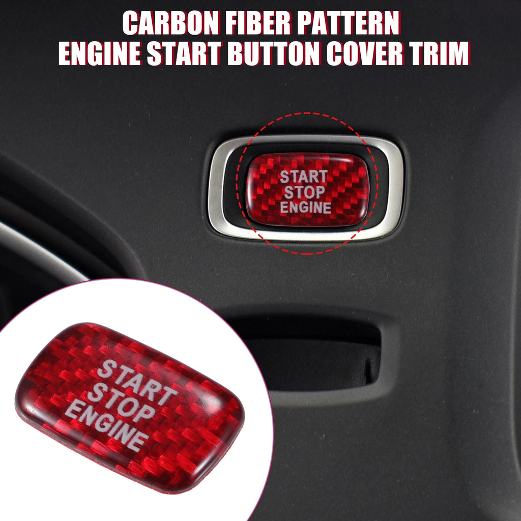 Carbon Fiber Pattern Engine Start Stop Button Cover for Volvo S60 (2011–2019)