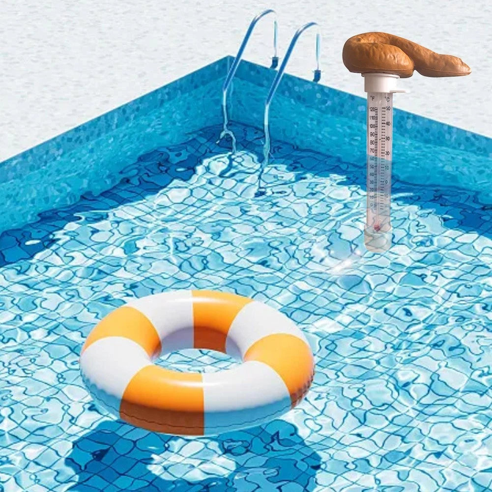 Floating Poop Thermometer for Pool Water Gauge (Fahrenheit/Celsius)