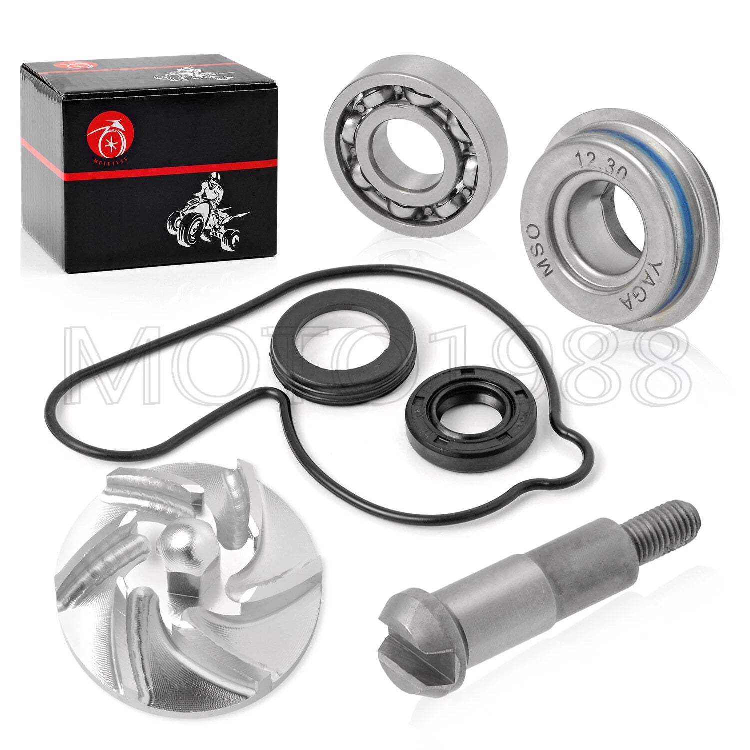 Water Pump Seal Repair Kit with Impeller & Shaft for Honda TRX450R TRX450ER (2004–2014)