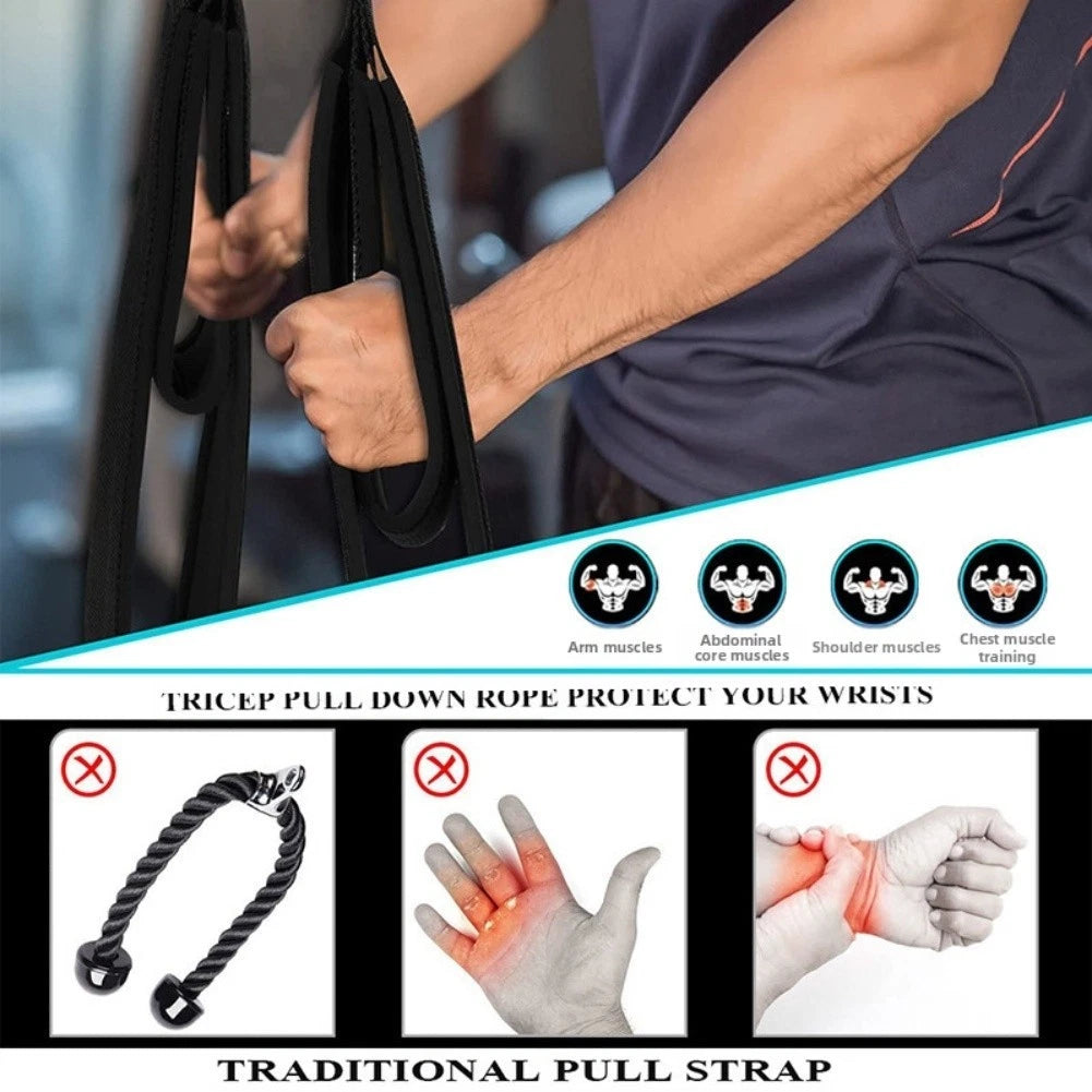 Double-Ended Rope for Upper Body Workouts (Biceps Curls, Face Pulls)