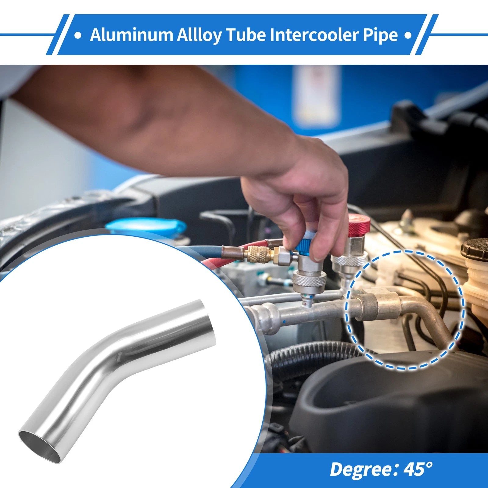 1.77" OD 45° Intercooler Pipe for
