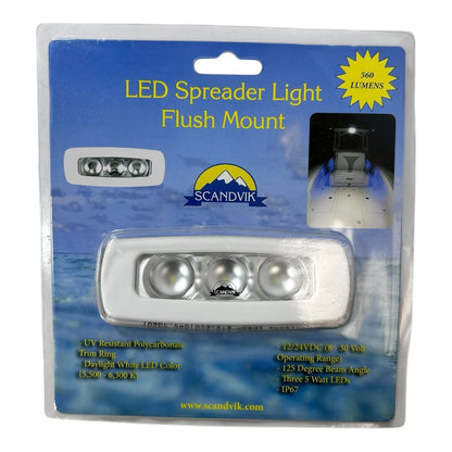 Scandvik 41450P Marine Flush Mount LED Spreader Light 12/24V (N/A)