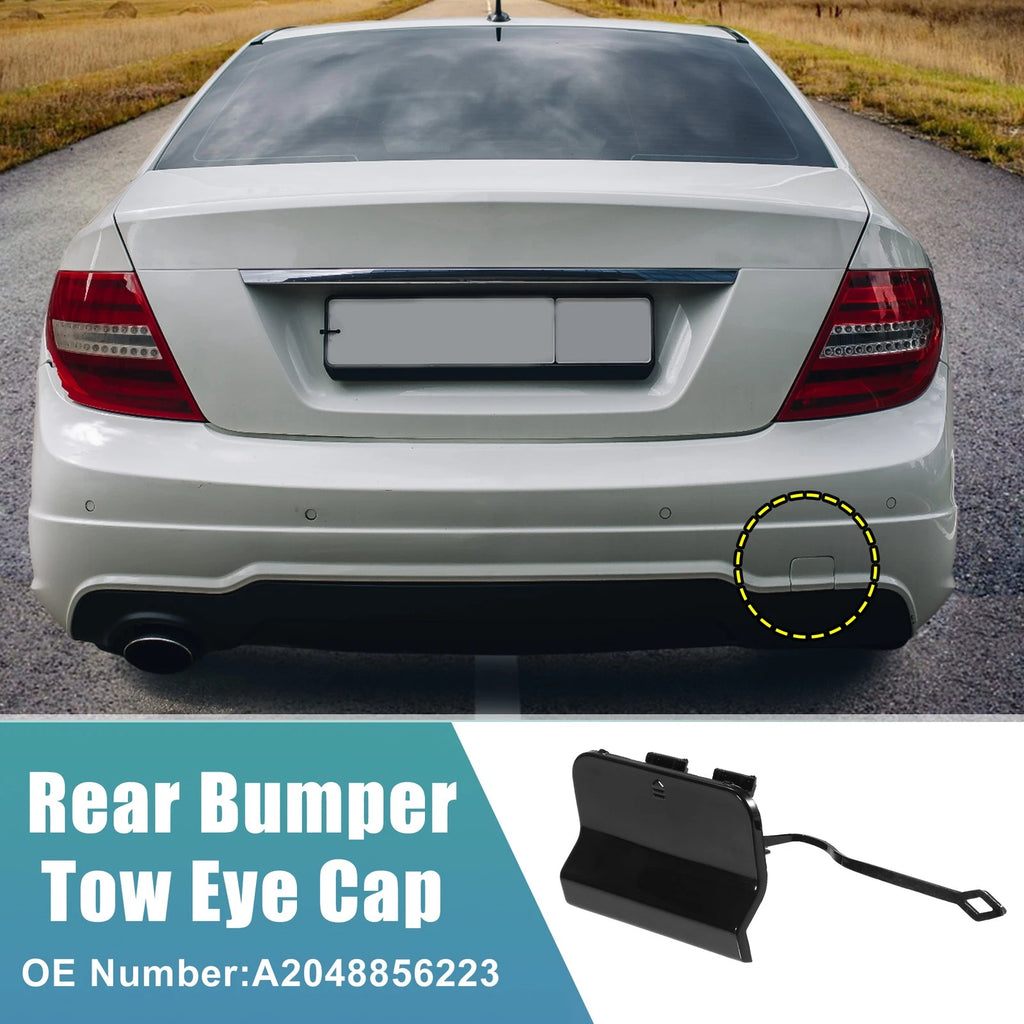 Rear Bumper Tow Hook Cover Replacement for Mercedes Benz C-Class (2008–2014)