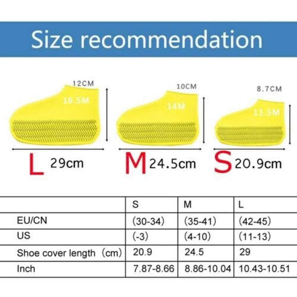 1 Pair Silicone Shoe Boot Covers for Outdoor Cycling (Rainy Weather)