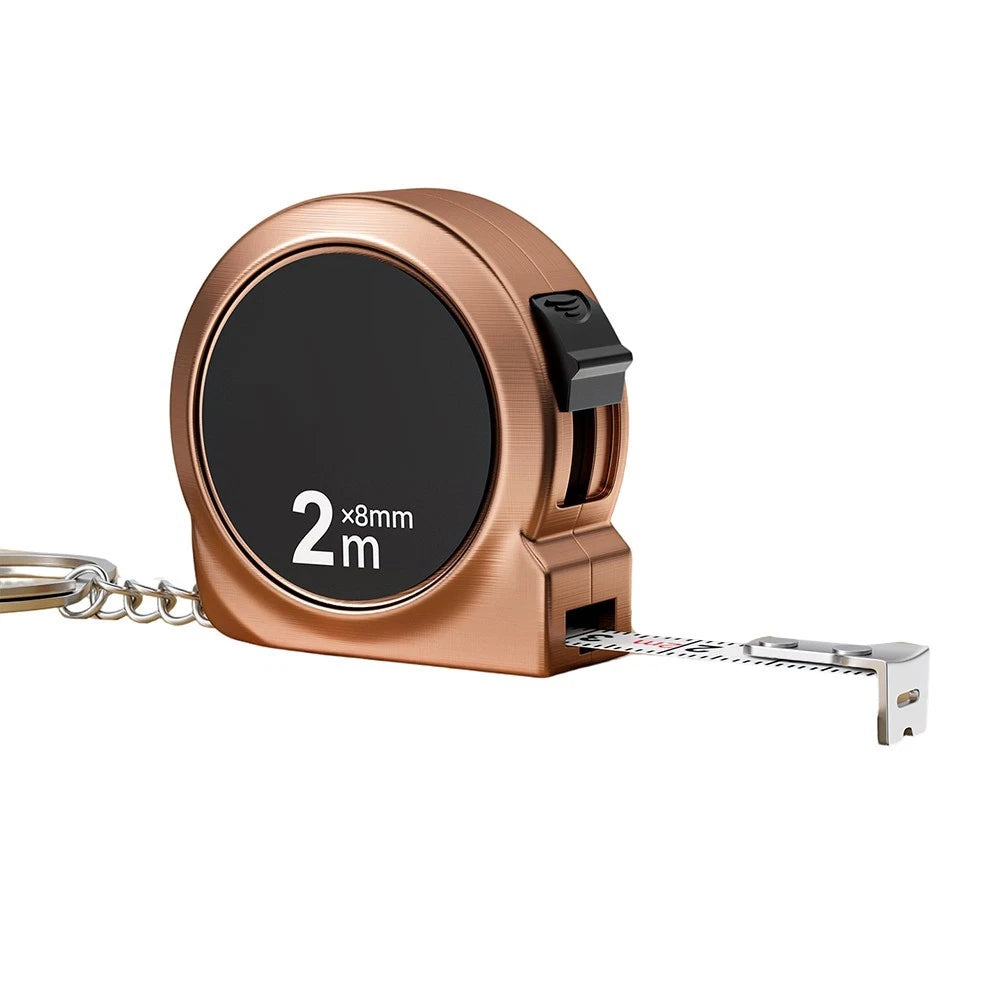 2M Retractable Tape Measure with Keychain Attachment