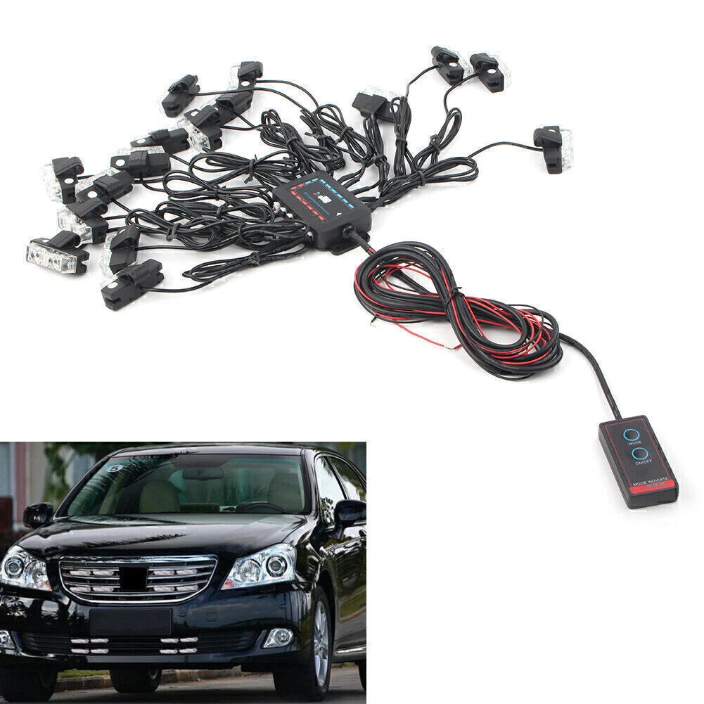 LED Strobe Emergency Warning Light for Car Truck (Universal Fit)