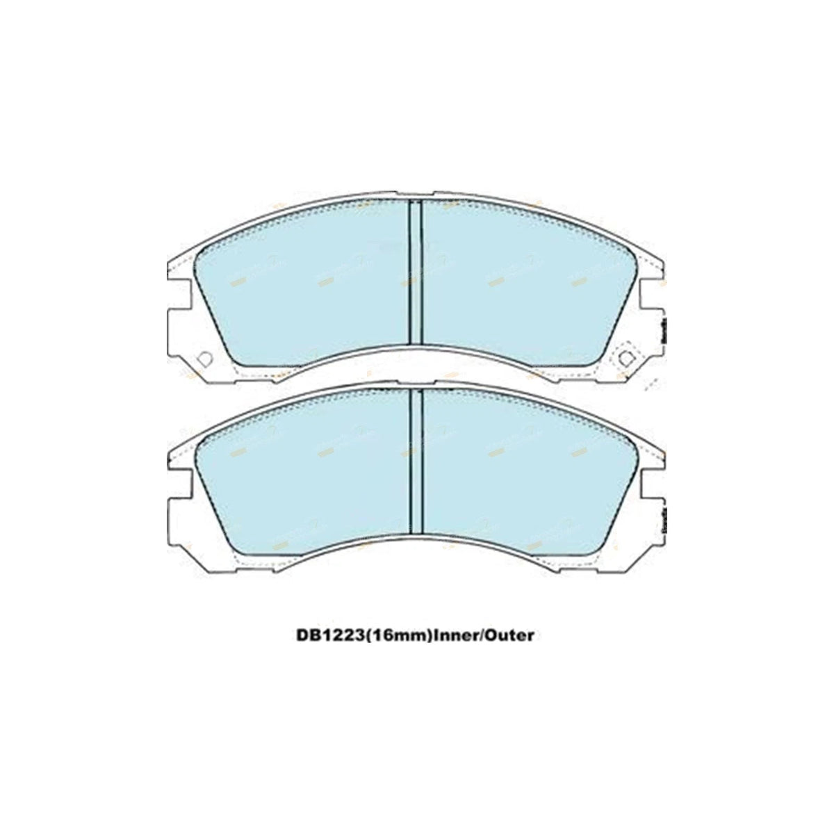 Set of 4 Bendix Front Disc Brake Pads for Mitsubishi Pajero (1991–2000)