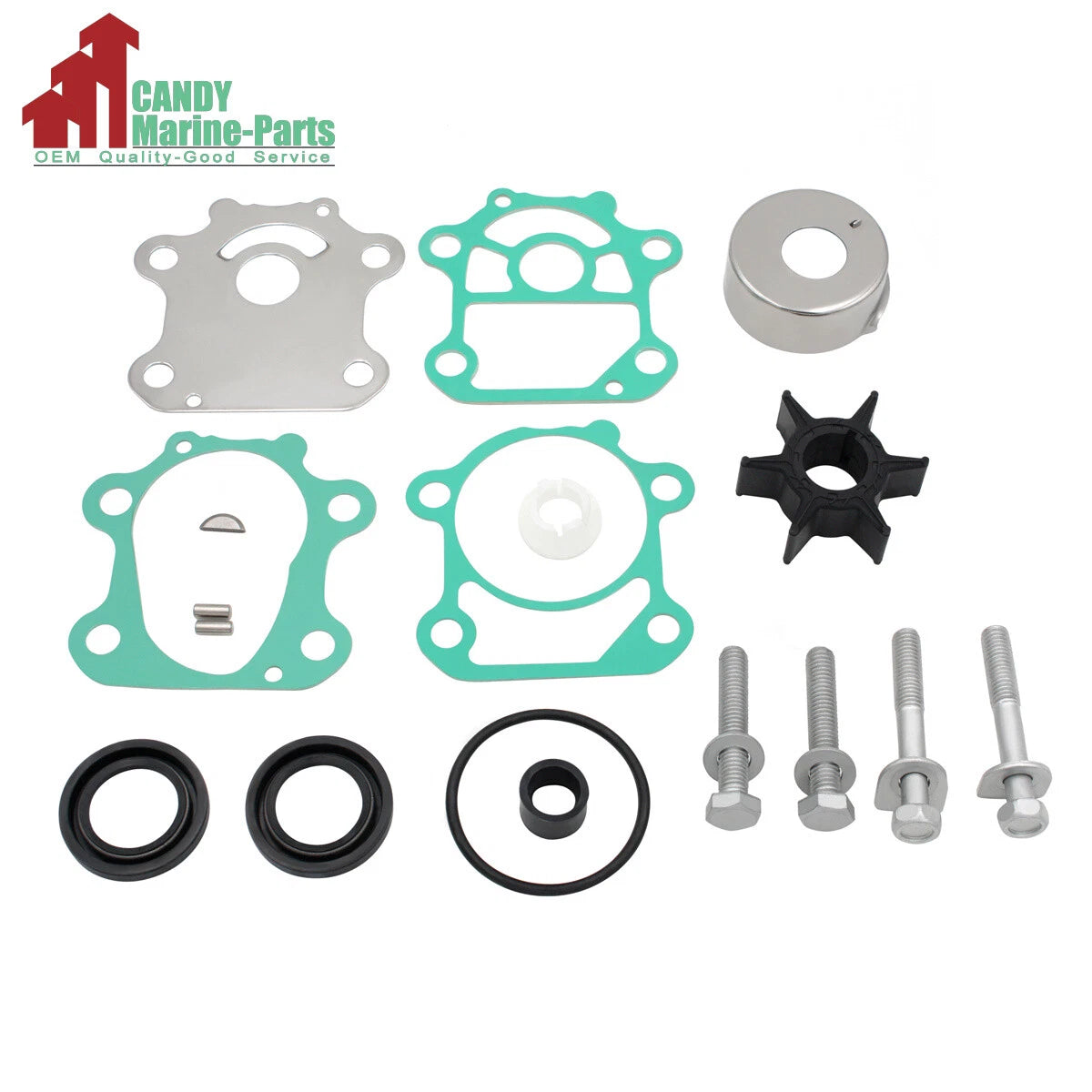 Water Pump Impeller Repair Kit for Yamaha Outboard 70hp (6CJ-W0078-00-00)