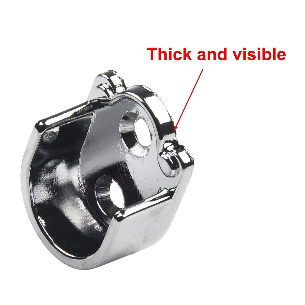 Clothes Tube Support Rod Socket for Wall Mount (Silver Round End)