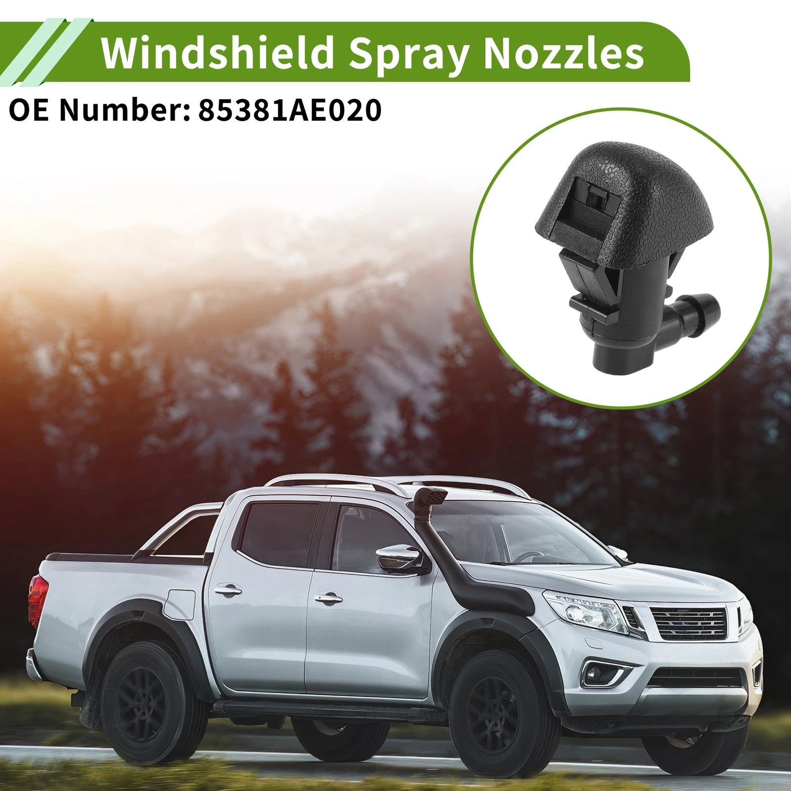Windshield Washer Nozzle with Hose Connector for Toyota No.85381AE020 (2000–2010)