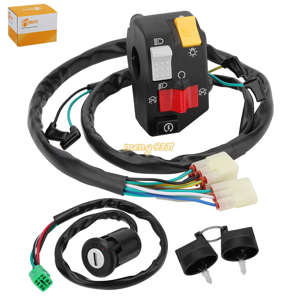 Handlebar Switch & Ignition Key Switch for Honda TRX400X TRX400EX (2004–2009)