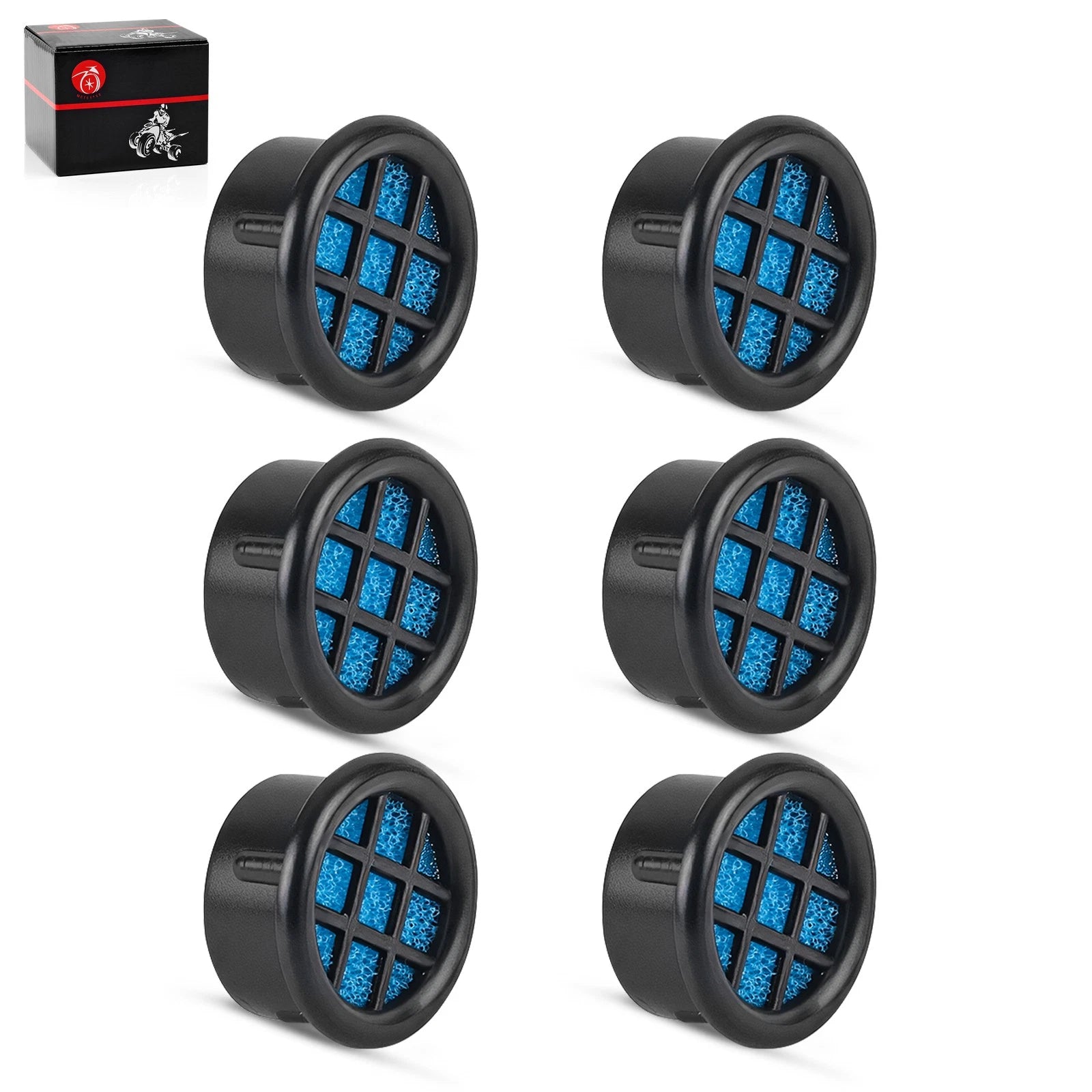 Set of 6 High Flow 1" Air Box Filter Vents for ATV UTV