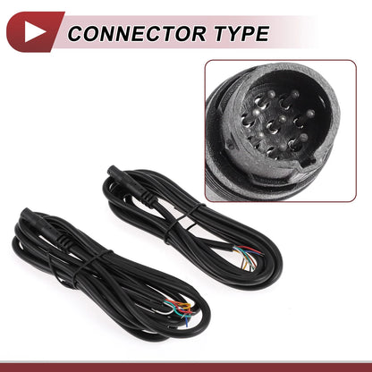 Set of 2 Reverse Rear View Parking Camera Video Cables 1.8m 8Pin Black