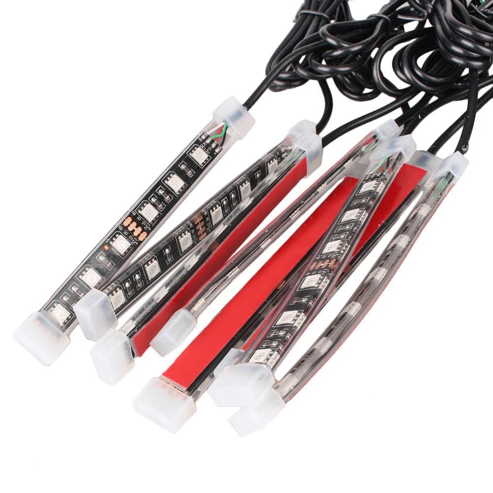 8pcs LED Under Glow Strip Lights for Motorcycle ATV (Multi Color)