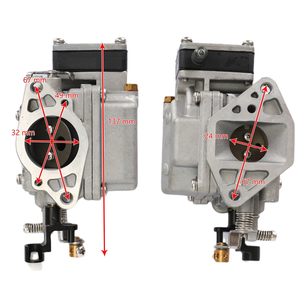 Carburetor Assembly for Yamaha 2-Stroke 9.9hp 15hp (1990–1999) 63V-14301-00 63V-14301-10