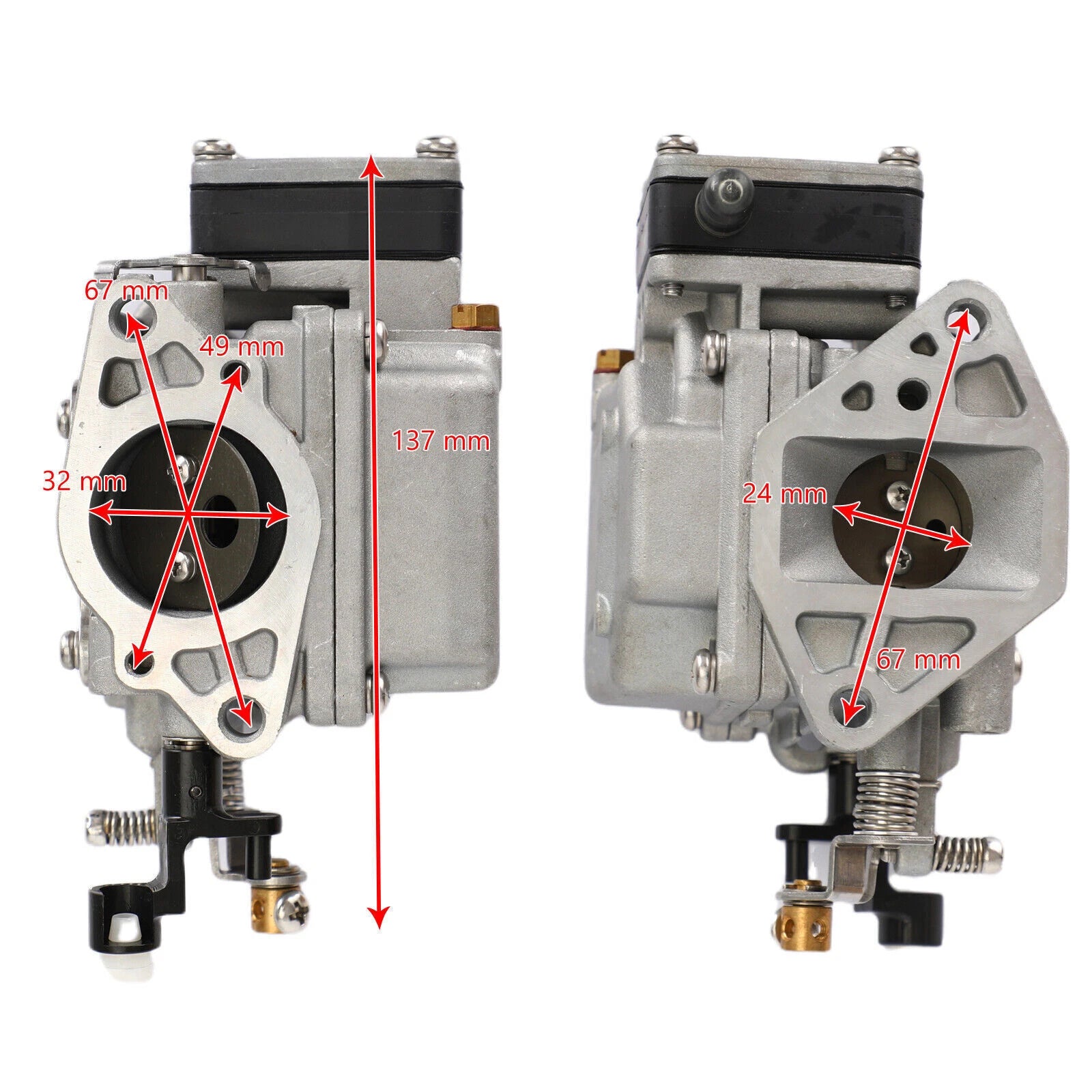 Carburetor Assembly for Yamaha 2-Stroke 9.9hp 15hp (1990–1999) 63V-14301-00 63V-14301-10
