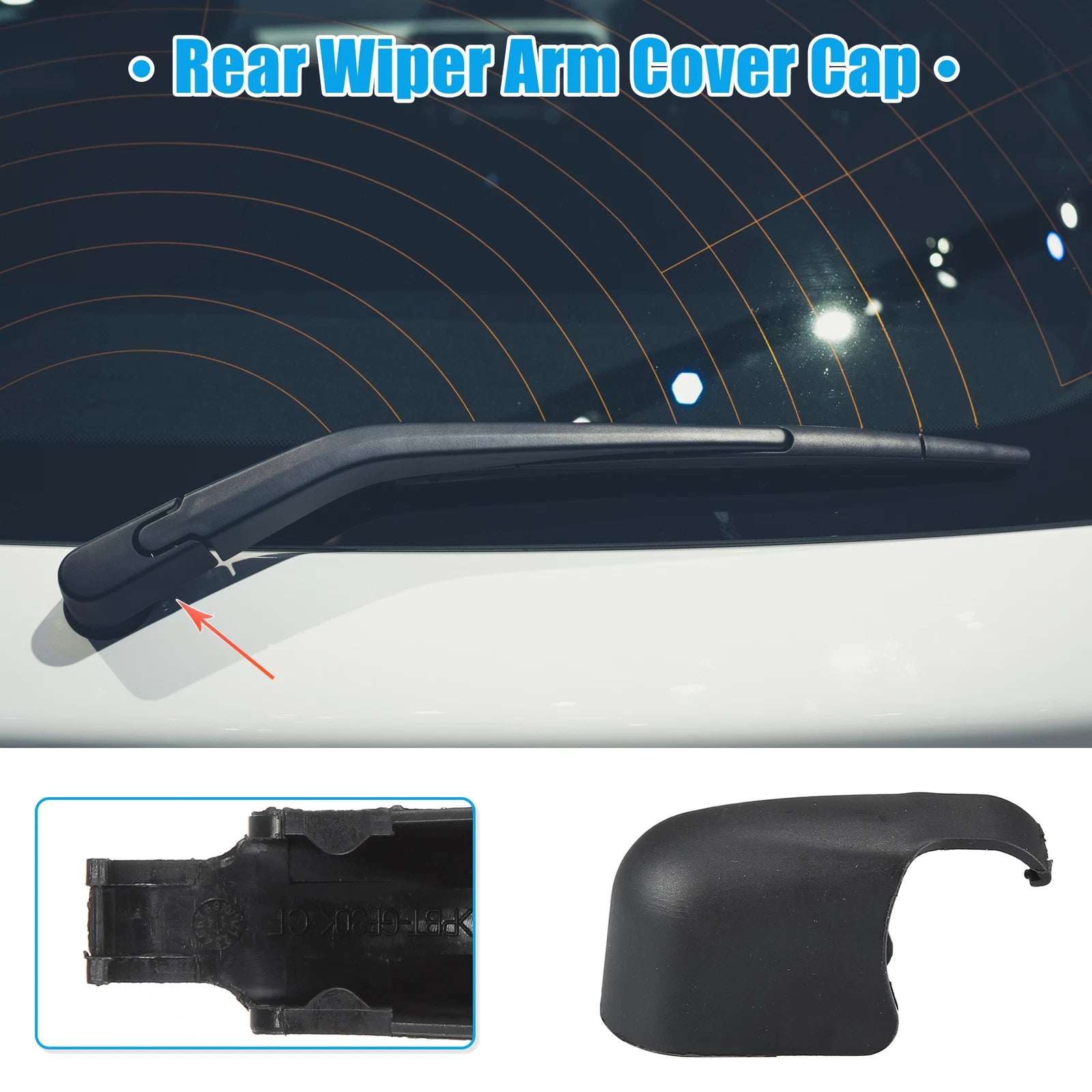 Rear Windshield Wiper Arm Nut Cover Cap Replacement for Toyota Yaris (2000–2005)