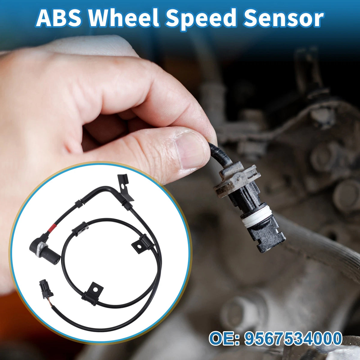 ABS Wheel Speed Sensor No. 9567534000 for Hyundai Sonata (1994–1995)