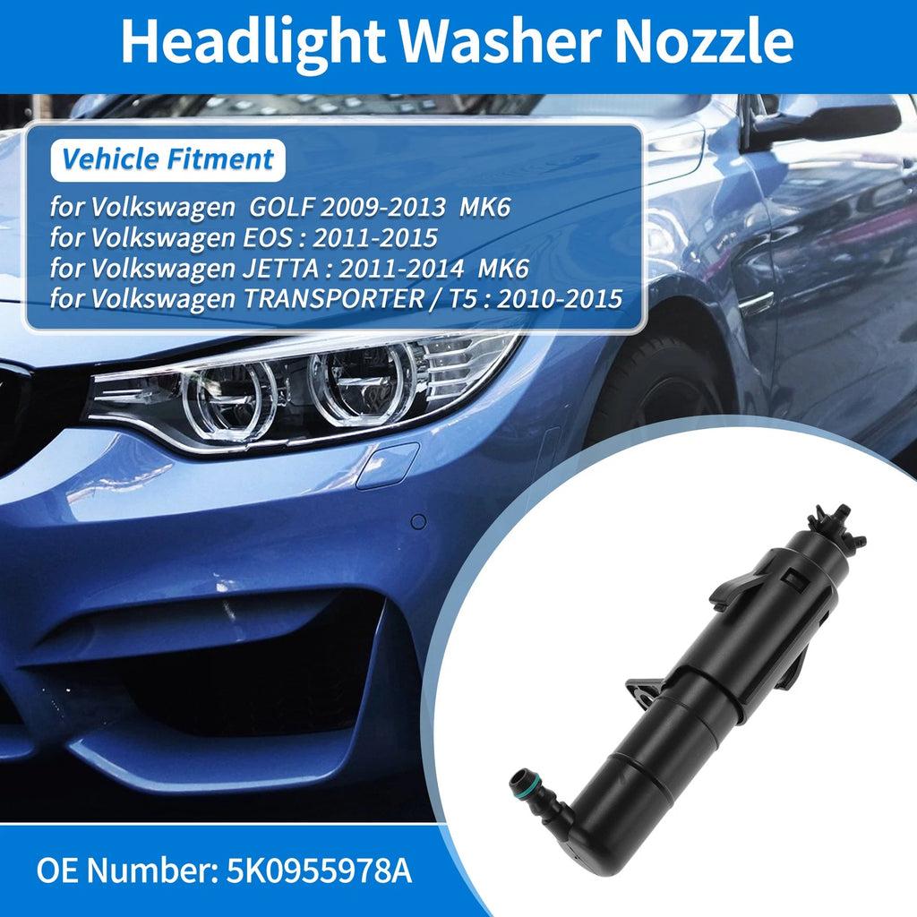 Headlight Washer Nozzle Left Right Replacement for Volkswagen Golf MK6 (2009–2014)