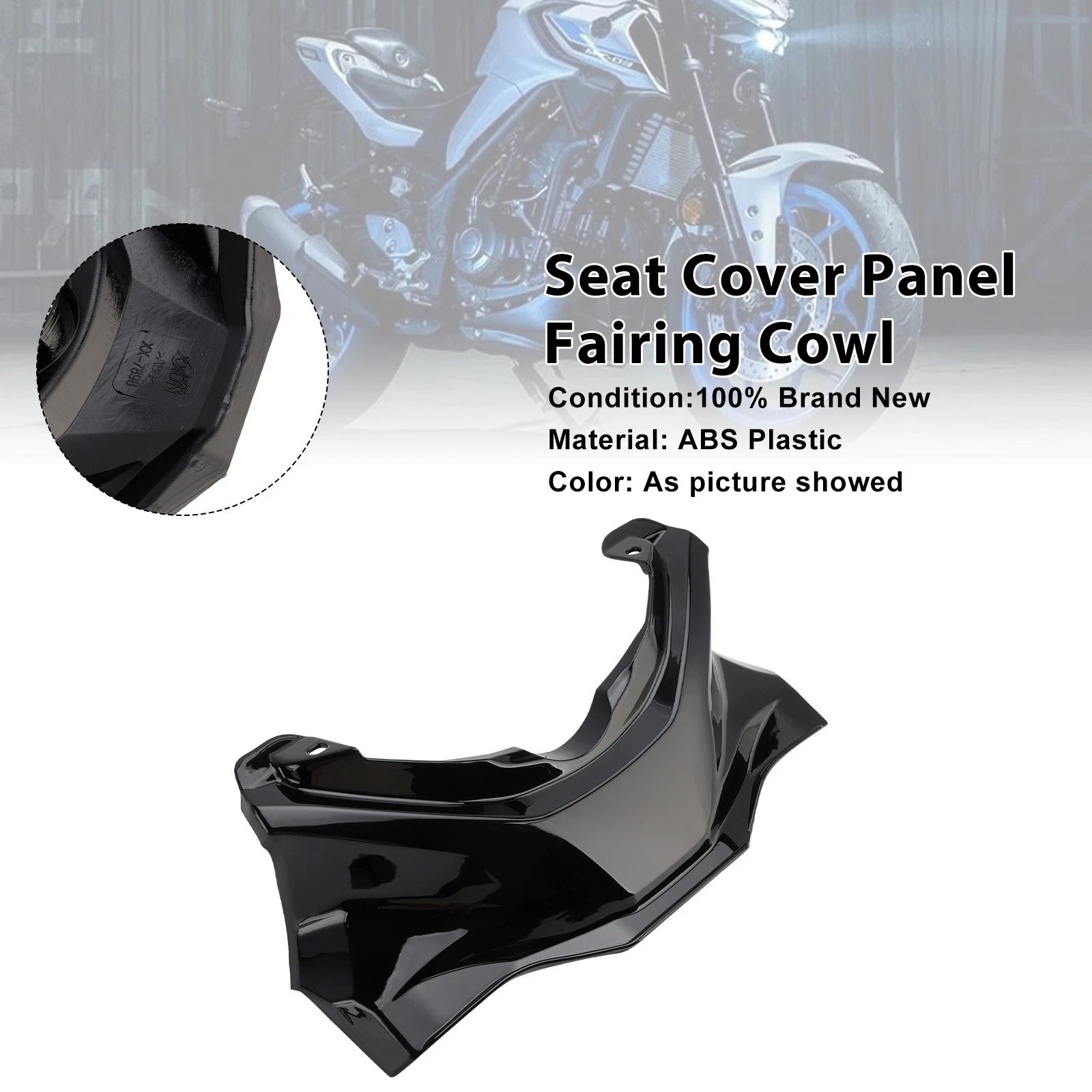Seat Cover Panel Fairing Cowl for Yamaha YZF-R3 R25 MT-03 (2025–2026) Black