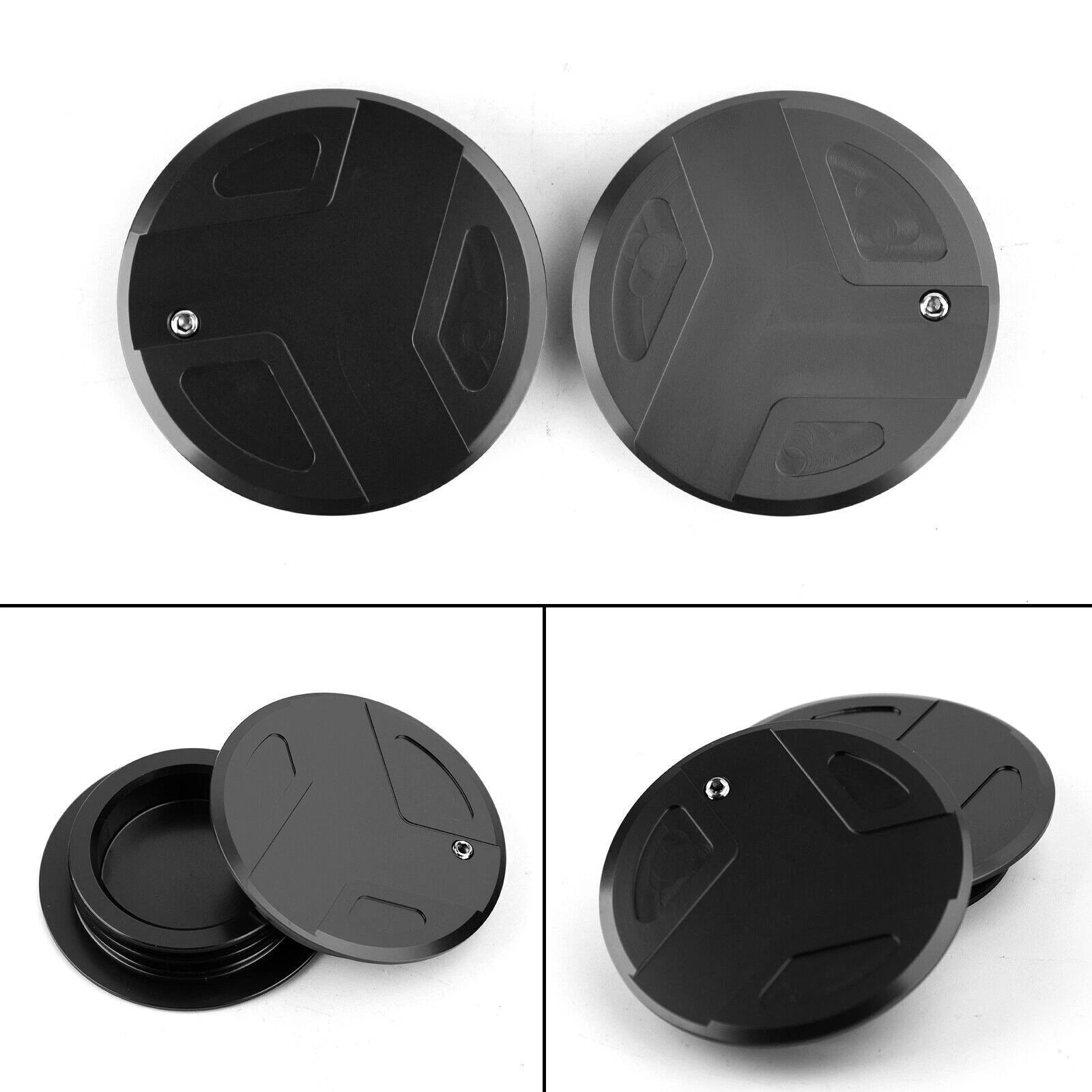 CNC Black Frame Hole Caps Plug Cover for BMW R1200GS/LC/ADV (2013–2019)