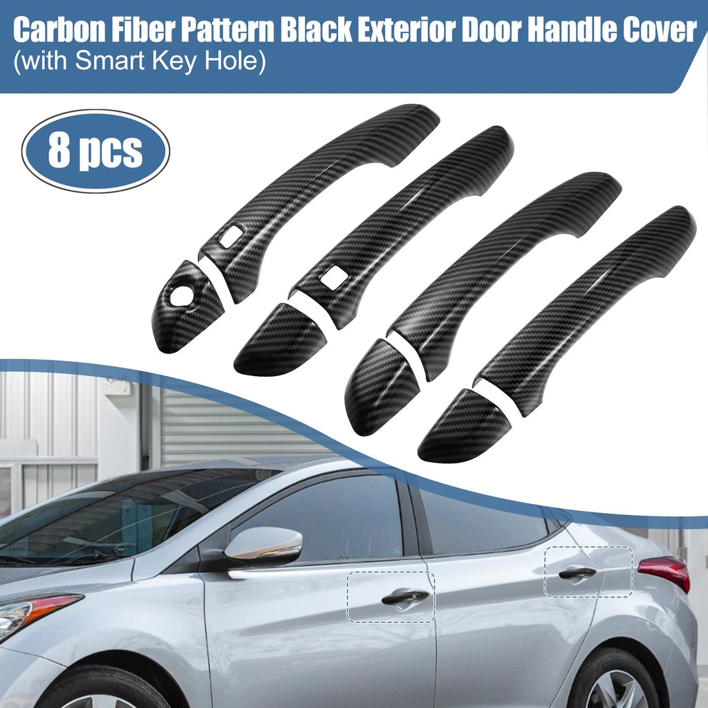 8PC Side Door Handle Cover Trim for Hyundai Elantra (2017–2020) Smart Key Hole