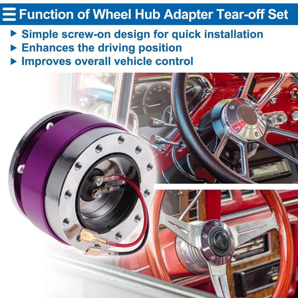 Steering Wheel Quick Release Hub Adapter 12 Hole for Universal Vehicles