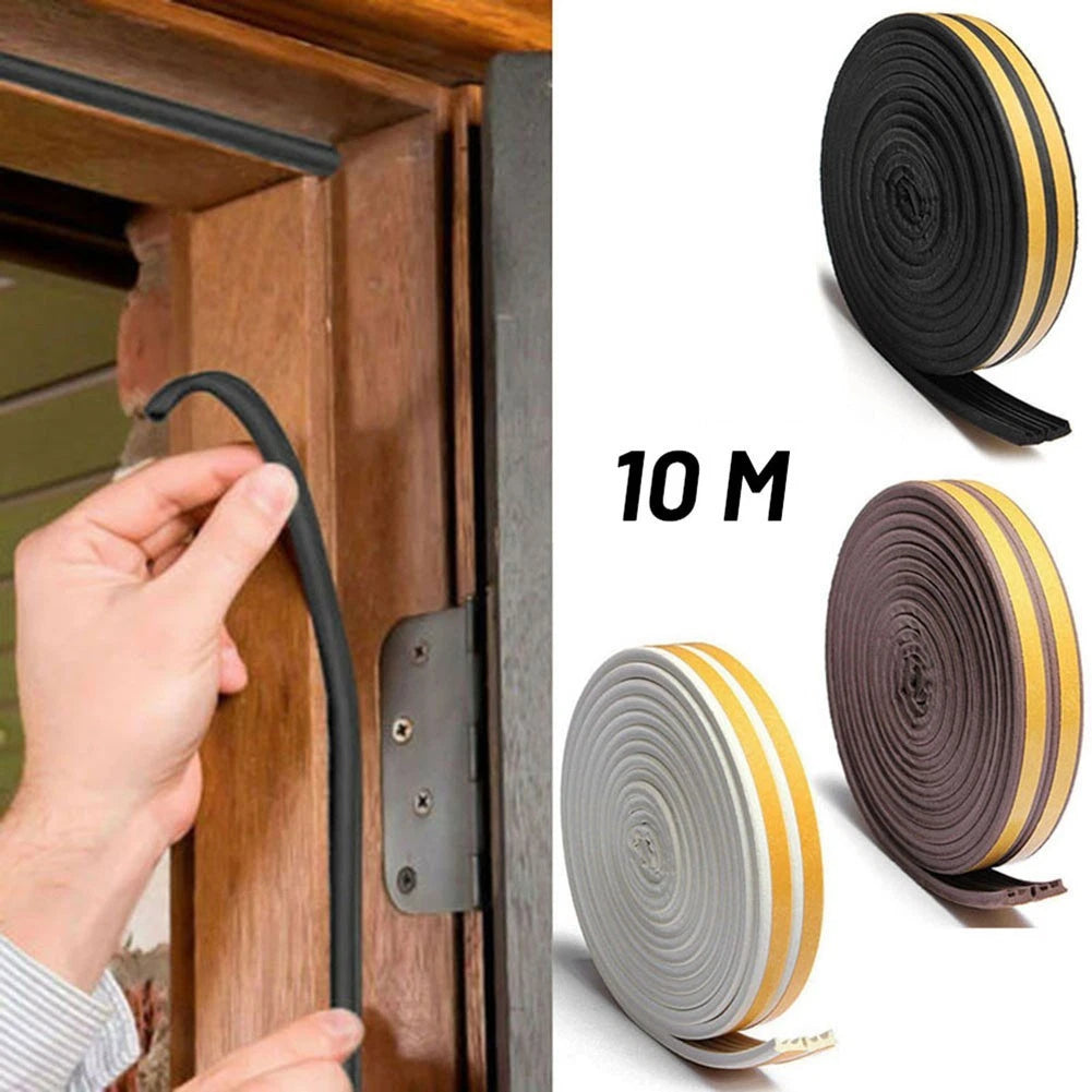 2X Self-adhesive Seal Strip Frames Foam Draught Excluder Weather Door