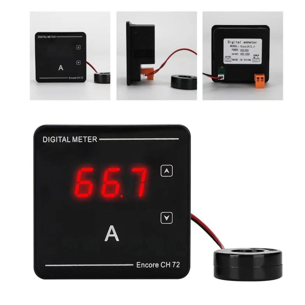 Digital LED Three Screen Meter Tester for AC Panel Mount