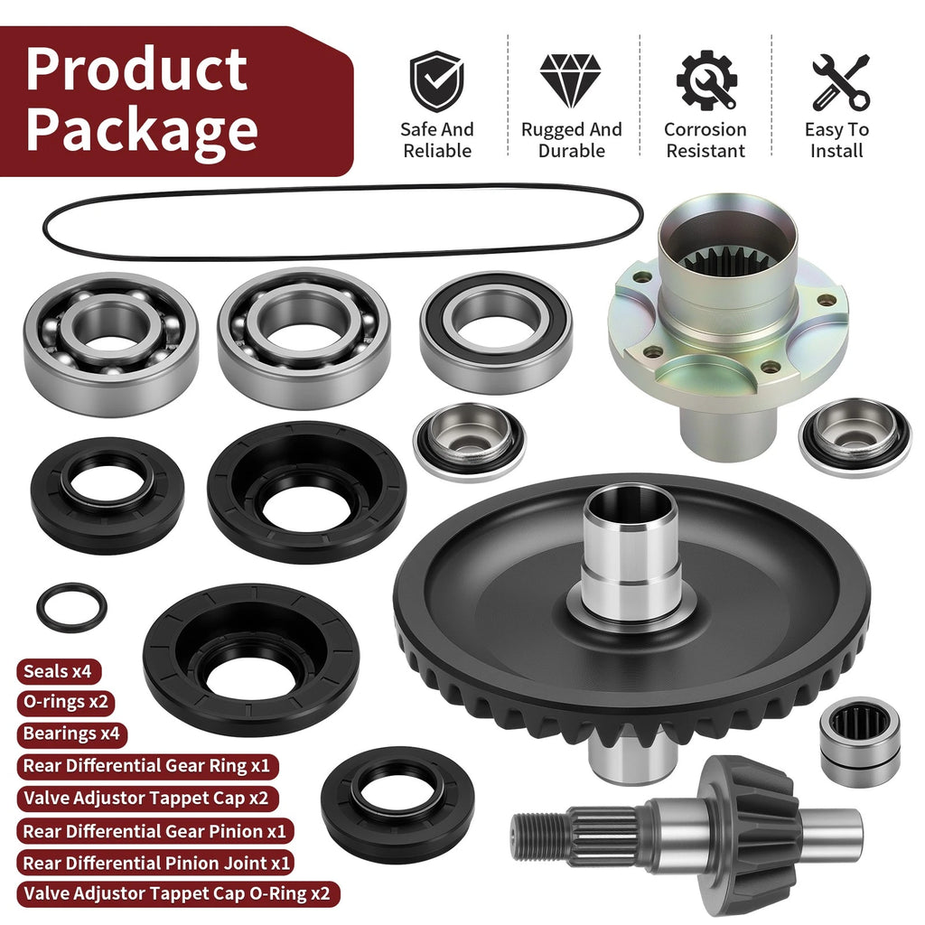 Rear Differential Gear Ring Pinion Joint w/ Bearing Kit for Honda Rincon 650 680 (2003–2014)