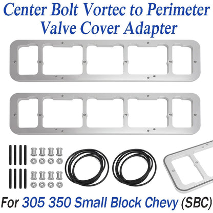 Valve Cover Adapter for SBC Chevy 305 350 (Center to Perimeter Bolt Conversion)