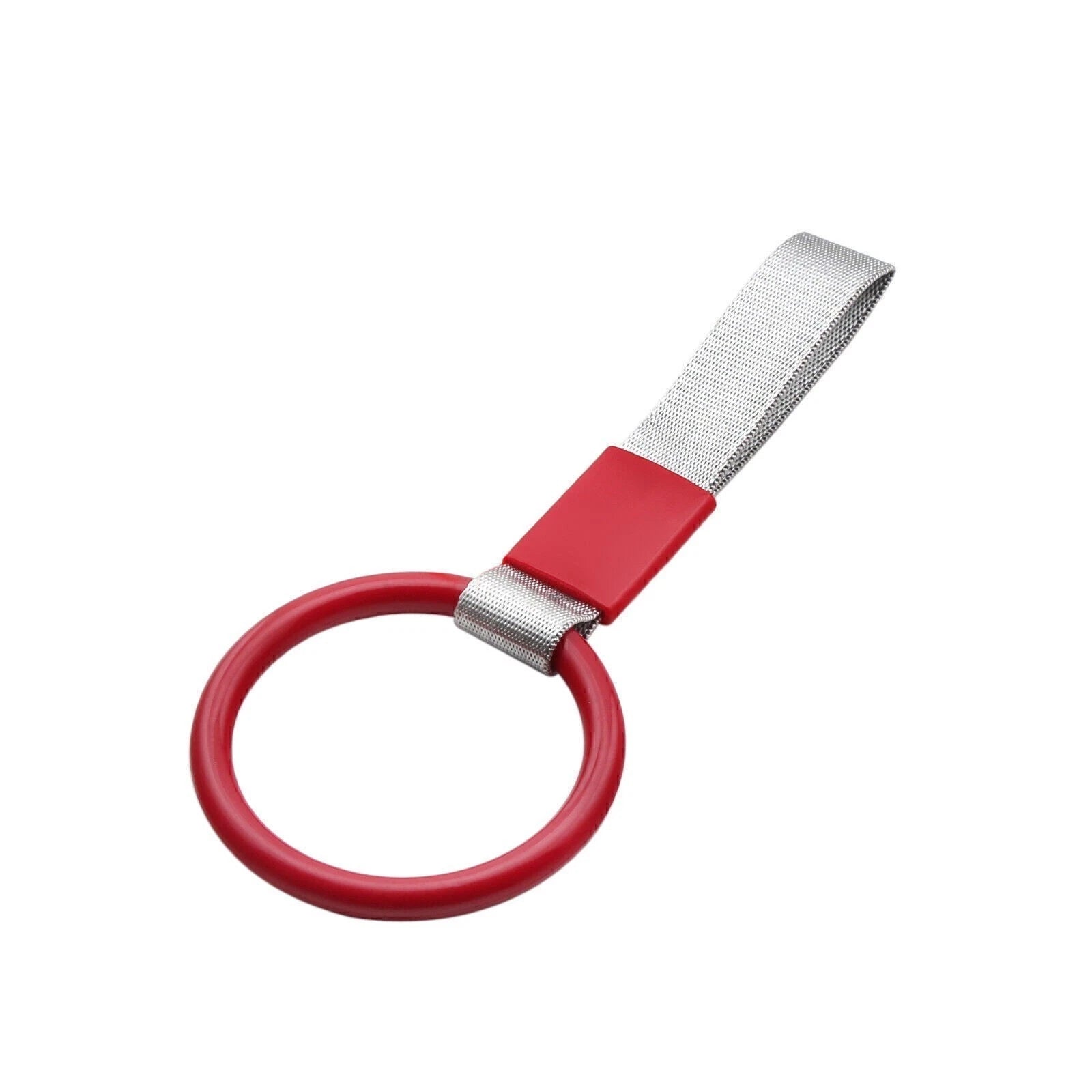 Tsurikawa Ring for JDM Subway Train Bus Handle Strap Charm (PVC Red)