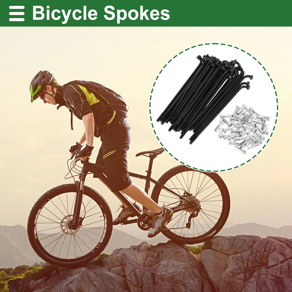 Bicycle Spokes Nipple Set 14G 83mm Carbon Steel for Universal Universal (Unknown–Unknown)