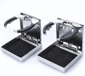 2Pcs Stainless Steel Adjustable Folding Cup Holders for Marine/Boat/RV