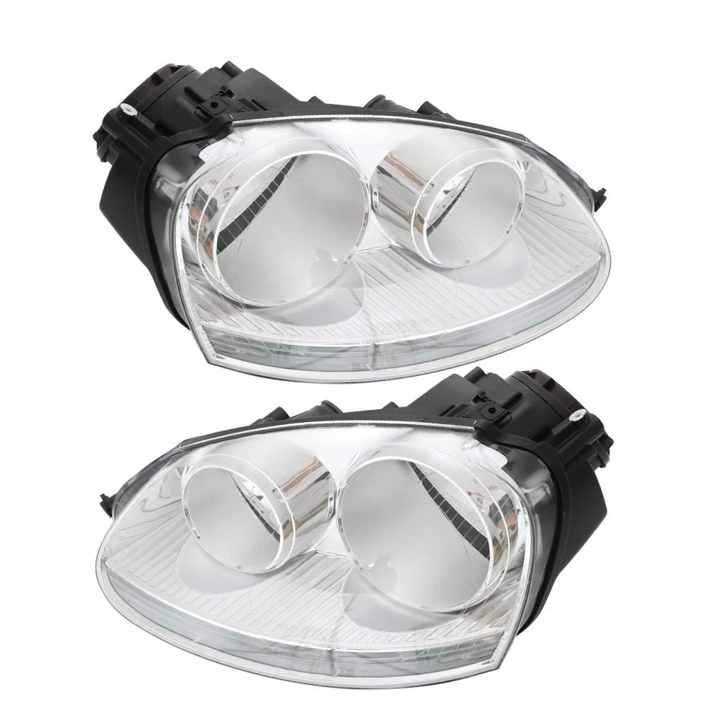 Headlights for VW Rabbit Jetta (2005–2009) Chrome LH+RH Clear Halogen
