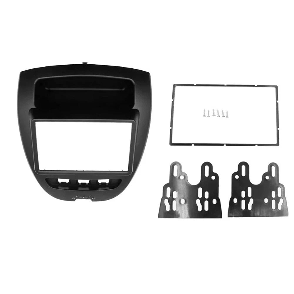 Black Panel Frame for 2 Din For Toyota For Aygo For C1 For 107 2005-2014