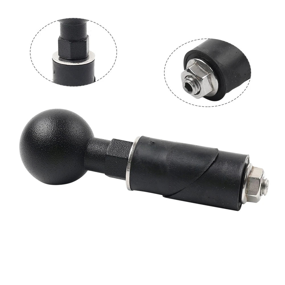 Universal Motorcycle Ball Head Base GPS Phone Holder Bracket Clamp Stand Black