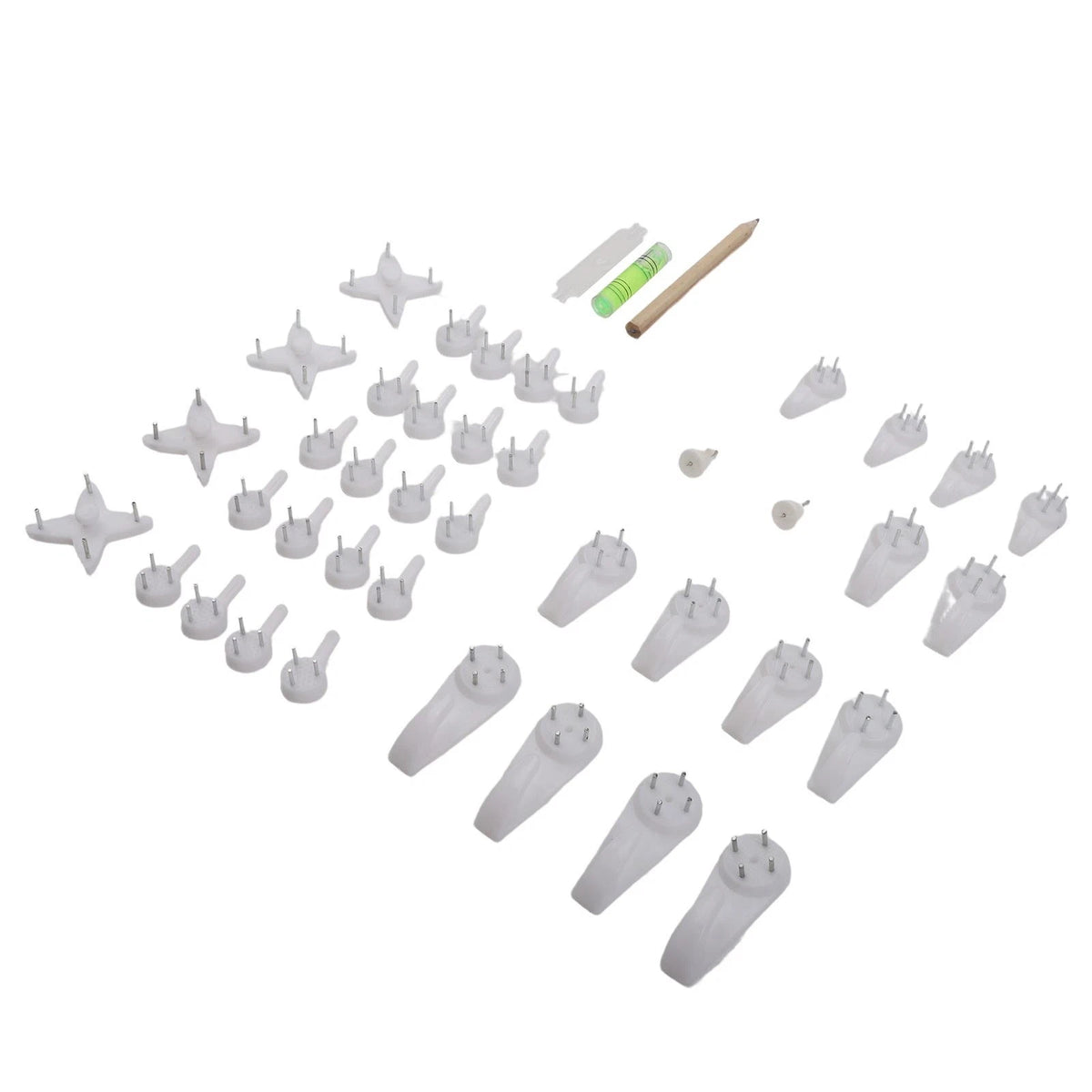 43pcs Wall Hooks with Invisible Nails for Picture Frame Hanging
