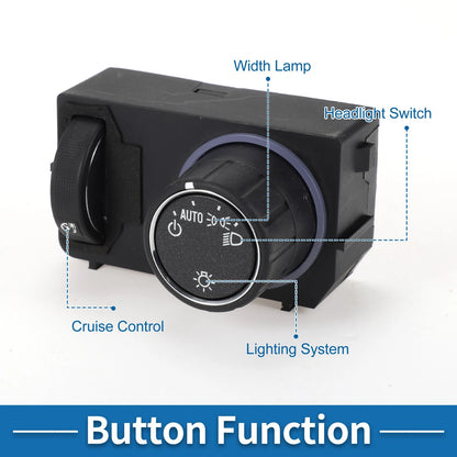 Headlight Switch for Chevrolet Silverado 1500 (2014–2018) No.23187805/84 154109/1S12901