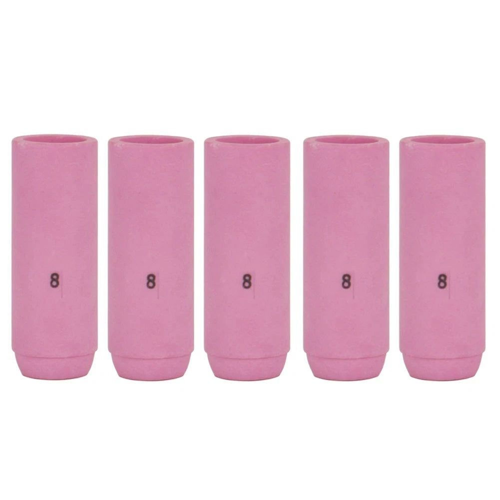 5PCS Alumina Shield Cups Nozzles for WP 17 18 26 Torches (10N46, 125mm)