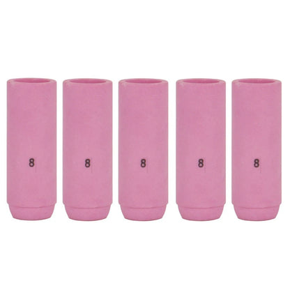 5PCS Alumina Shield Cups Nozzles for WP 17 18 26 Torches (10N46, 125mm)